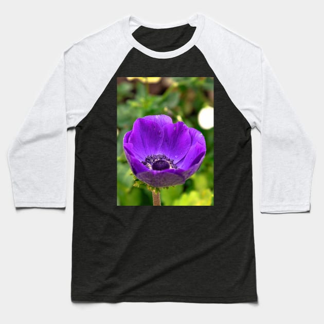 Purple Tulip Flower Amidst Greenery Baseball T-Shirt by SafariByMarisa